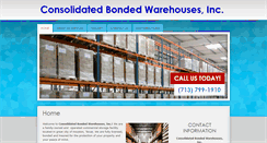 Desktop Screenshot of consolidatedbondedwarehouses.com